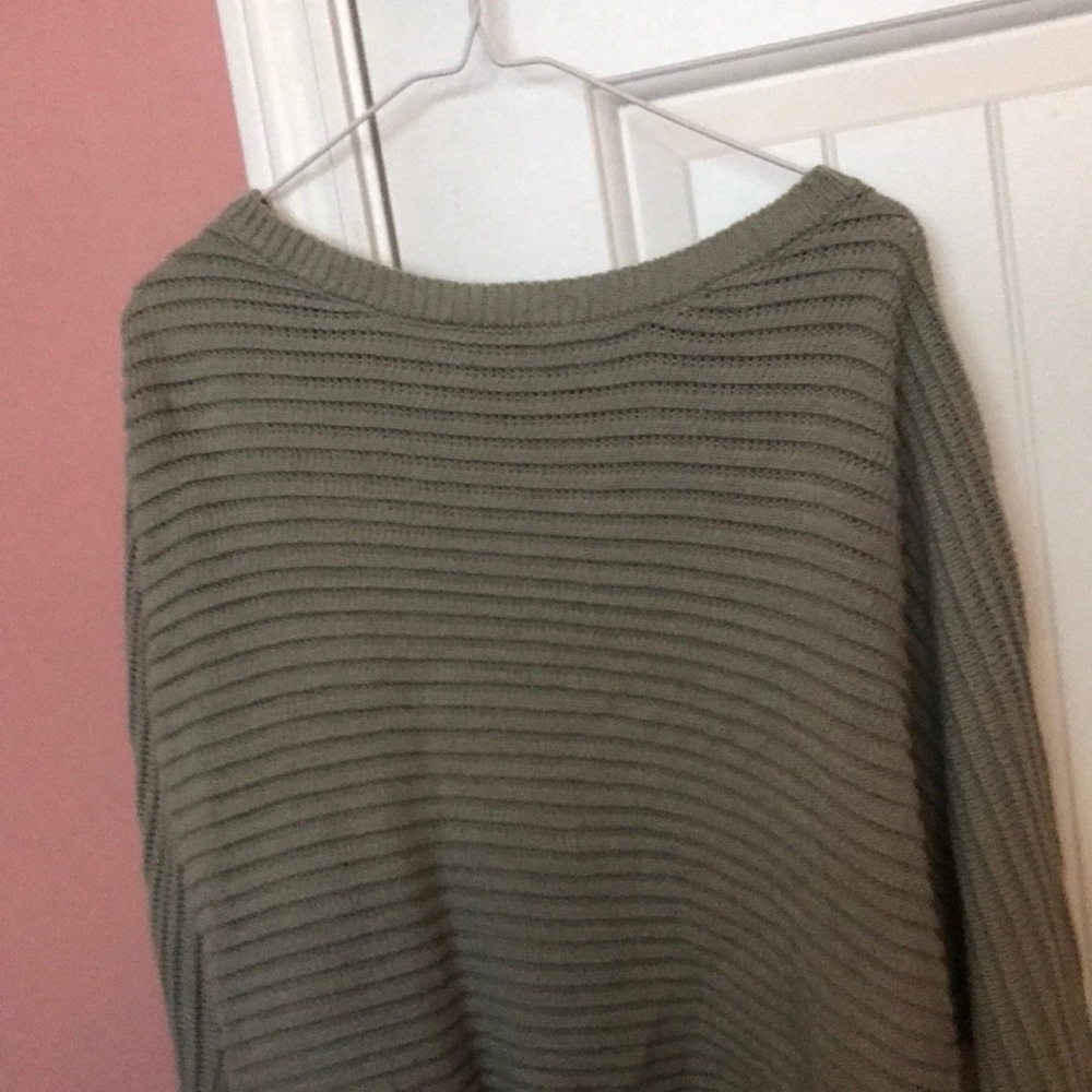 Juniors large green moon & madison sweater